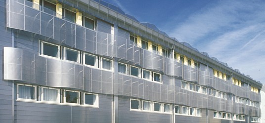 Perforated sheets used for buildings